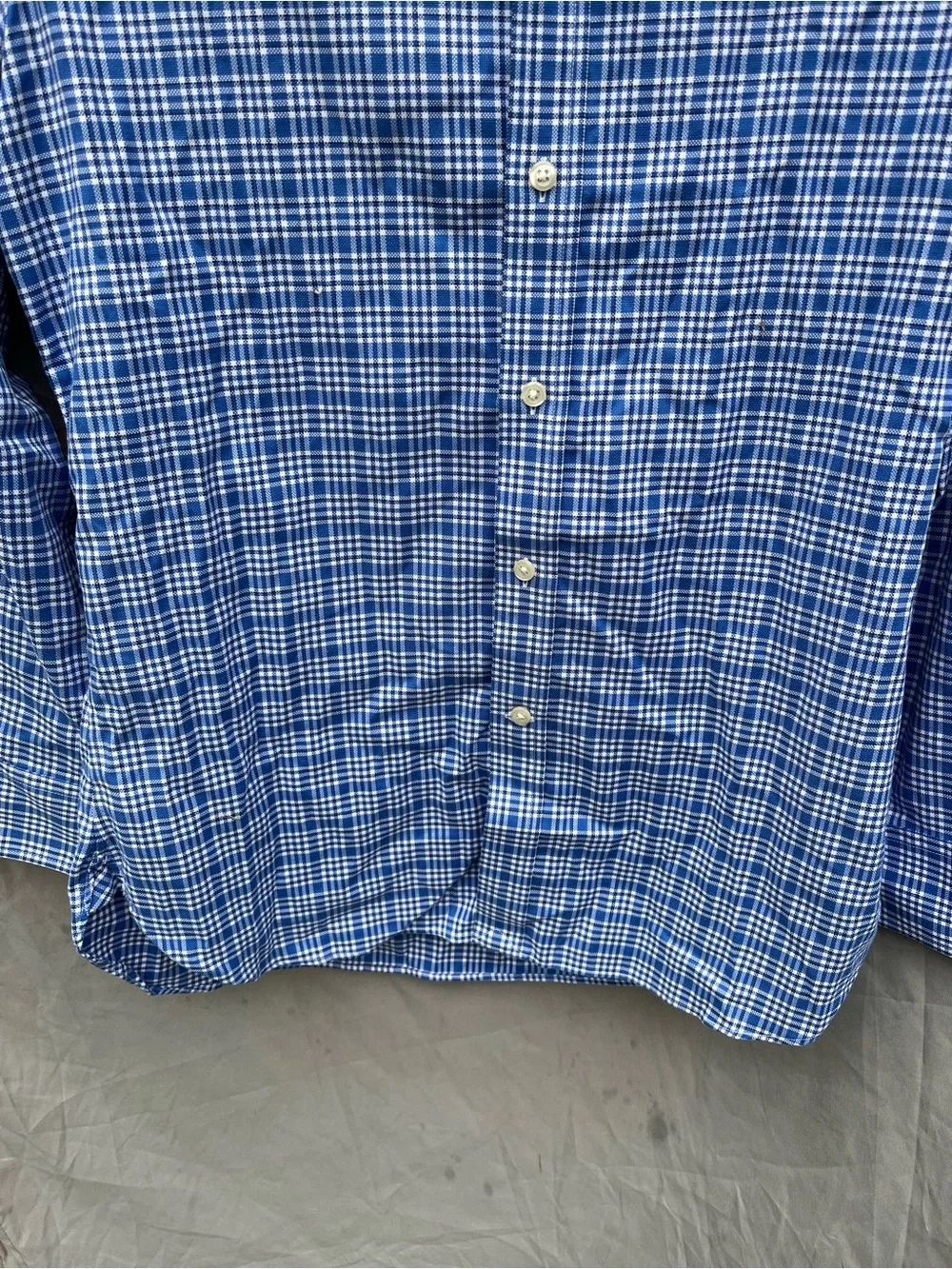 Polo Ralph Lauren Blue & White Checked Button-Up Shirt